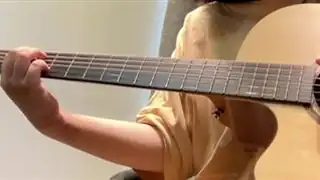 陳同學吉他彈唱"打上花火"(盧老師寫譜)